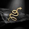 Unique Gold Snake Brooch Symbolizing Strength and Elegant Fashionable Accessory for Parties or Business Meetings