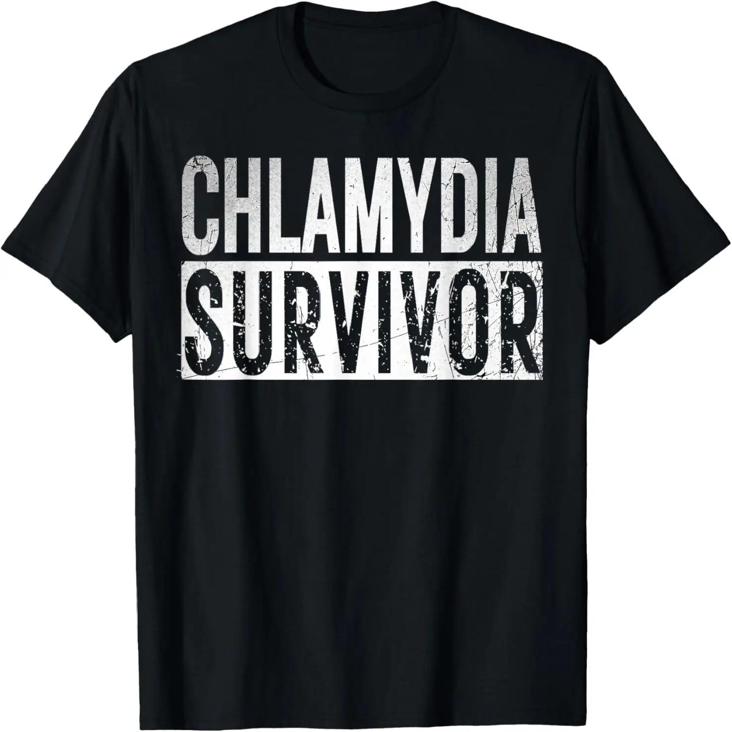 Chlamydia Survivor Retro Funny Adult Humor Inappropriate T-Shirt S