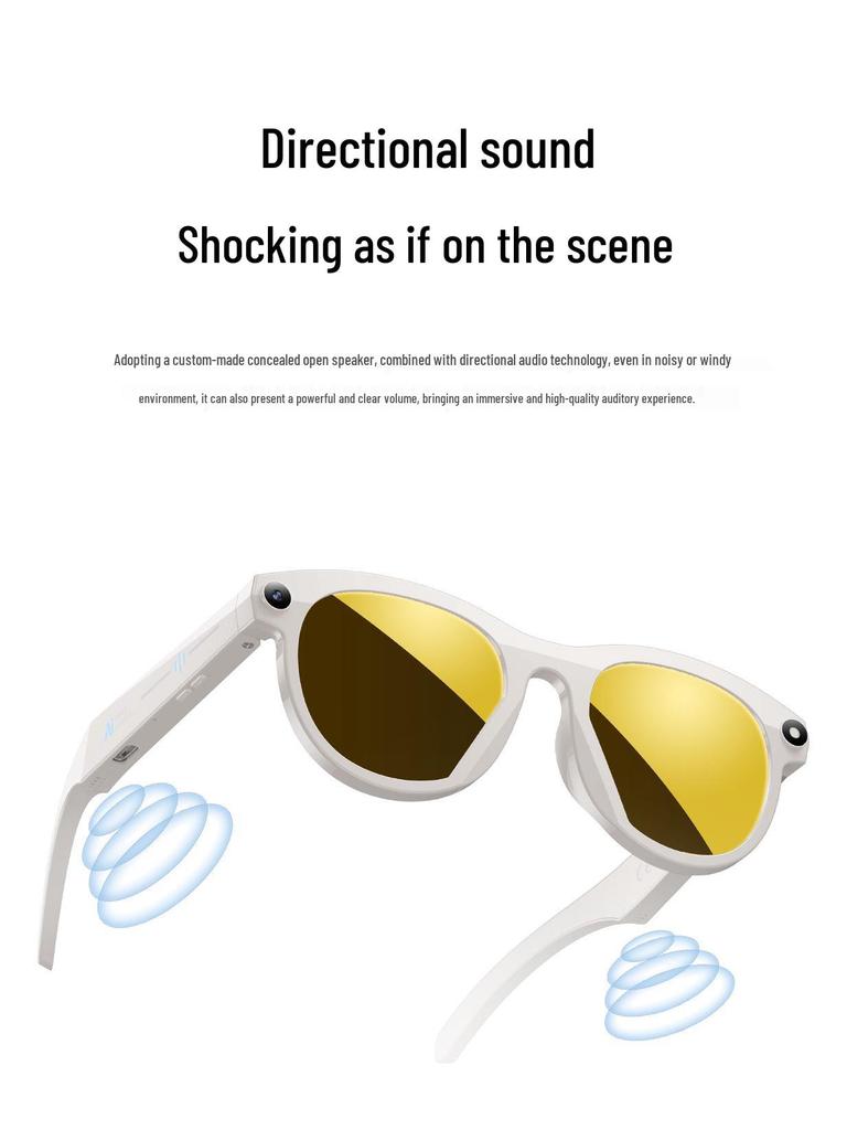 KI-Smart Glasses: HD-Kamera, Bluetooth, Anruferkennung & Übersetzung