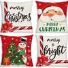 Christmas Snowman Bell Pillowcase Living Room Bedroom Bed Backrest Cushion Home Festive Atmosphere Decoration Backrest