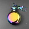 1oz Mini Portable Round Hip Flasks Flagon Jar Wine Whisky Pot Drinkware Key Ring Keychain Drinkware