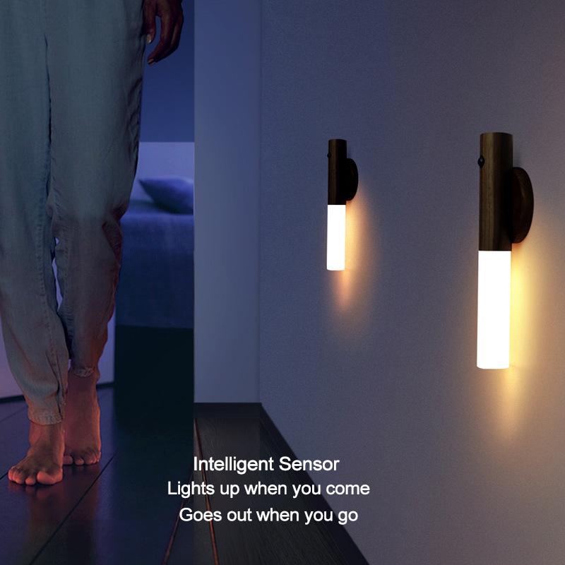 LED Rechargeable Wall Lamp Warm Light Night Light Sensor For Living Room Hallway Stairwell Bedroom Indoor Lighting Fixtures