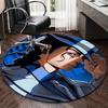 1pc Anime Design Round Carpet for Office Chair Mat, Non Slip Rug Home Decor, Living Room, Bedroom
