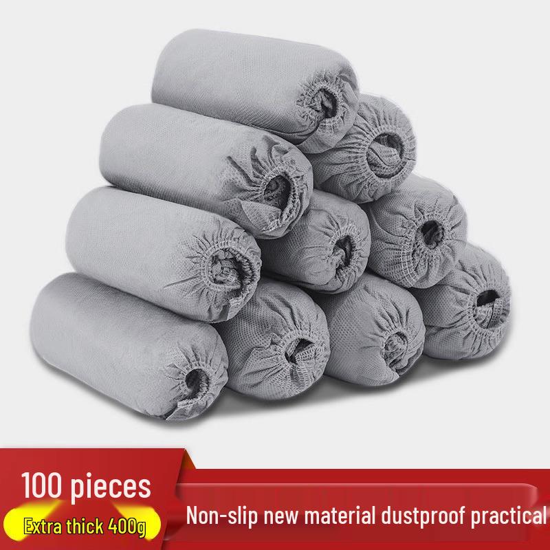 WZR Waterproof Non-Slip Disposable Shoe Covers: Durable, Thick, Dustproof, One Size Fits All for Indoor Use