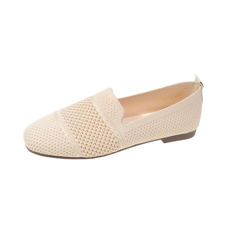 Summer flat-soled single shoes women's spring and autumn new shoes round head one-pedal shoes