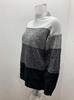2020 Autumn New Women's Casual High Neck Striped Color Block Sweater
