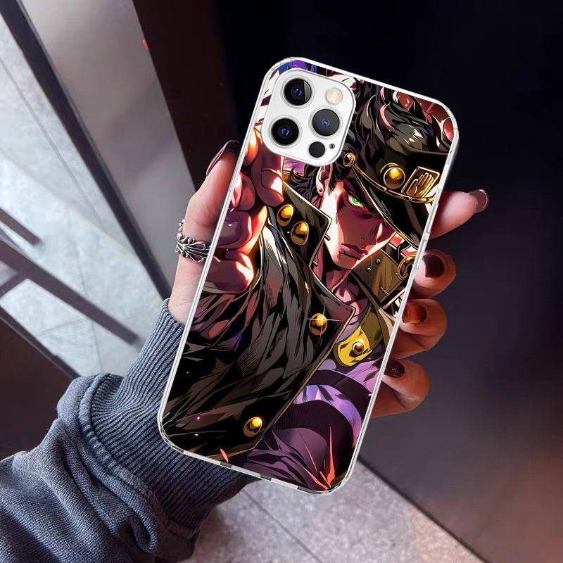 JoJo's Bizarre Adventure Kujo Jotaro Phone Case For iPhone 17 Air 11 13 Mini 14 15 Plus 16 12 Pro Max 16E SE 7 8 Pattern Soft TP