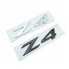 CBGFHTZE 3D ABS Adhesive Chrome Black Logo Z4 Emblem Letters Car Rear Trunk Badge