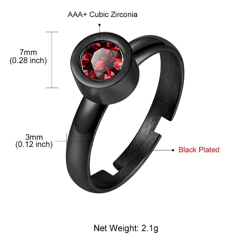 Stainless Steel Round Stone Rings Cuff for Woman Man Adjustable DIY 7pcs Stones Changable Unisex BFF Lover Couple Jewelry