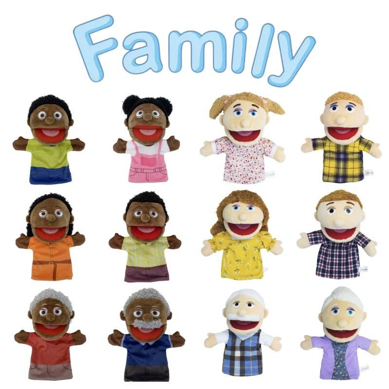 African Family Plush Toy Hand Puppet For Creative Roleplaying