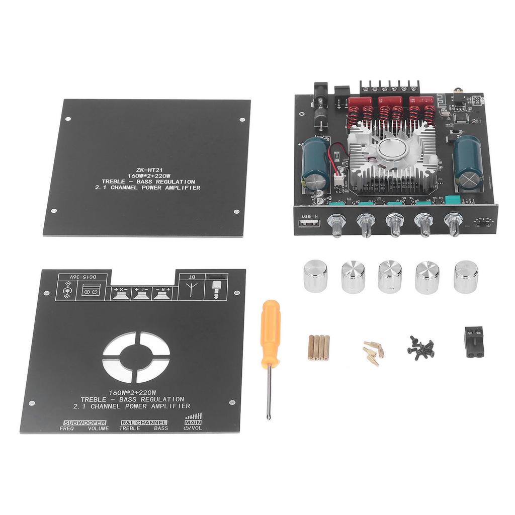 Modul amplificator de putere audio cu control al înaltelor și basului, placă de amplificator de putere Bluetooth pentru magazin