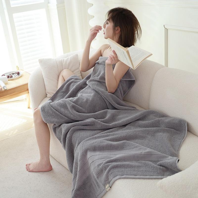 Cotton bath towel shawl towel, sofa blanket, blanket, enlarged 90X180 thickened encrypted terry, pure cotton wrapping bath towel