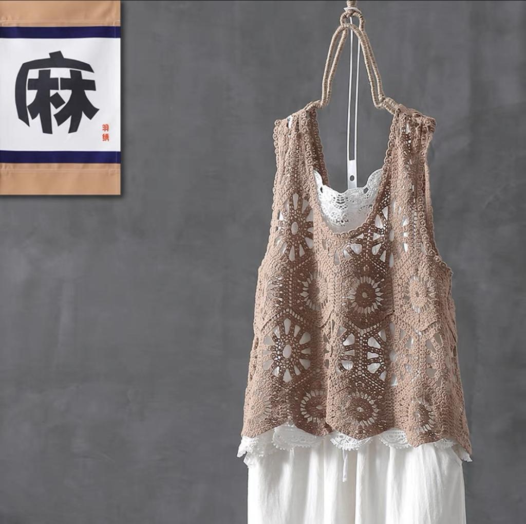 Neue lose europäische Hohlweste mit großem Fett-MM-Pullover ärmellose Weste Slim Top