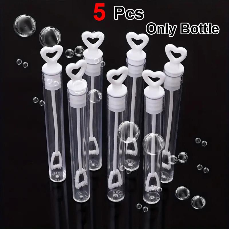 5/20/50pcs Heart-Shaped Bubble Wand Tubes Plastic Soap Dispenser for Wedding Bridal Shower Anniversary Party Favors(Only Bottle)