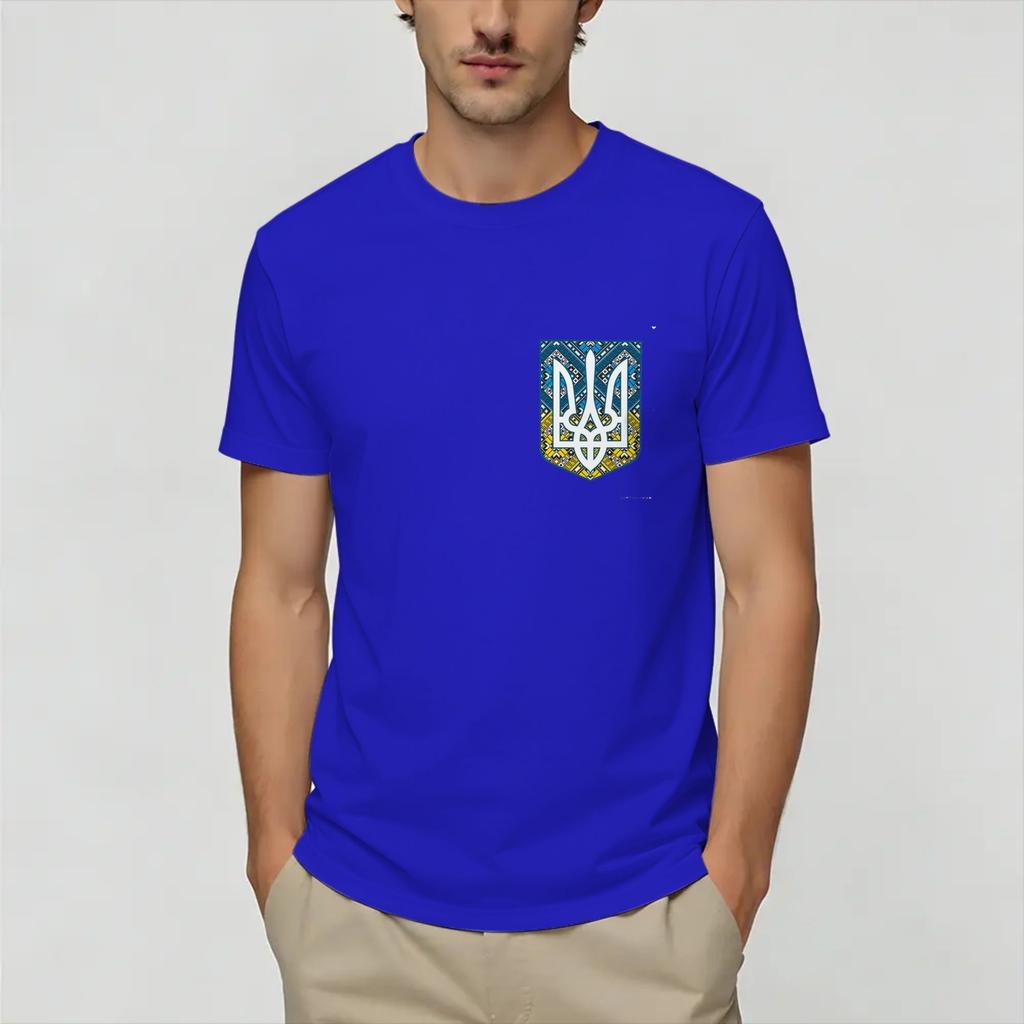 Unisex TShirts Ukraine Ukrainian Flag Fashion Cotton Tees Short Sleeve T Shirts Round Collar Clothes Graphic
