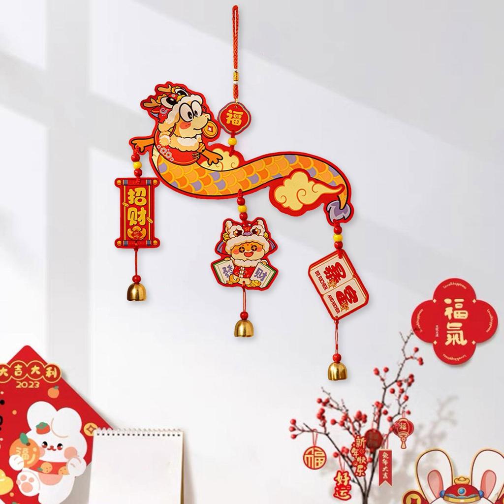 Cartoon Chinese Year Blessing Hanging Decoration Bell Pendant Lightweight Lunar