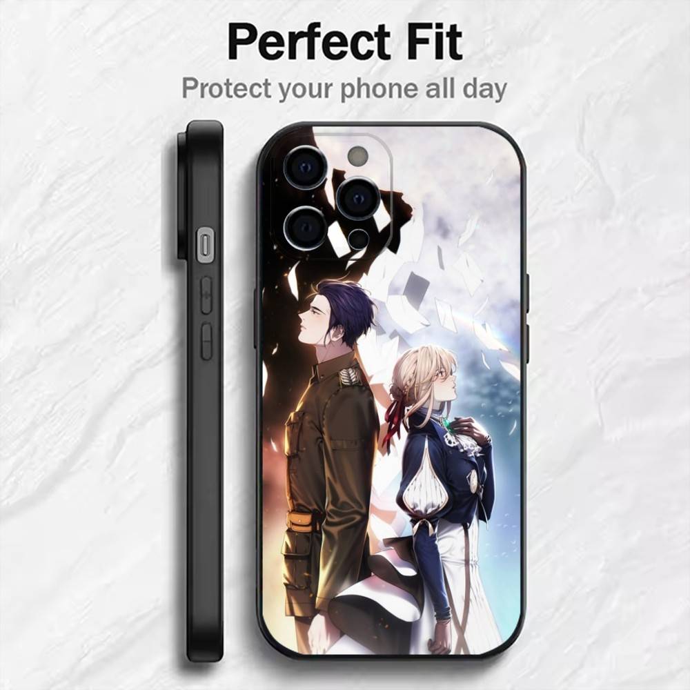 Violet And G-Gilbert Phone Case For iPhone17,16,15,14,13,12 Plus,Max Soft Silicone Black Cover