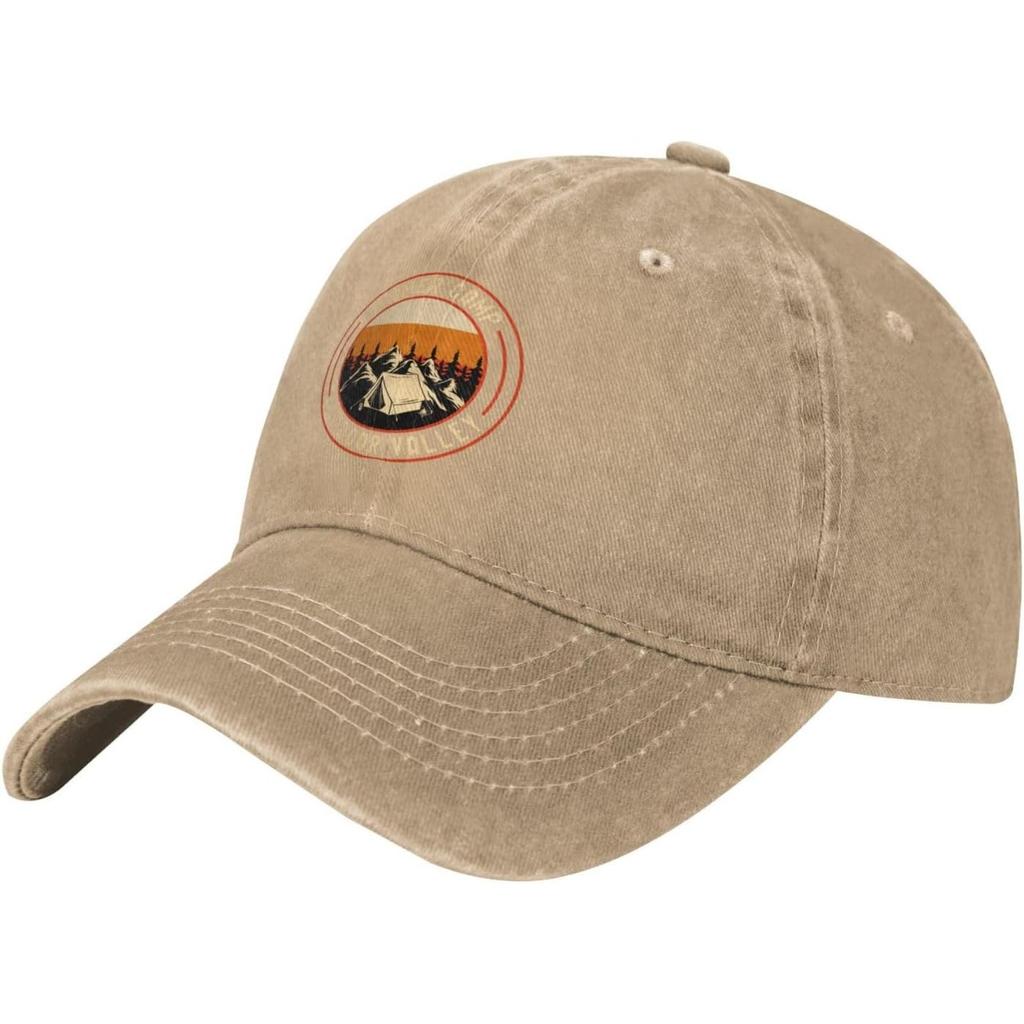 Summer Camp Outdoor Valley Baseball Cap Vintage Distressed Cotton Dad Hat for Adults
