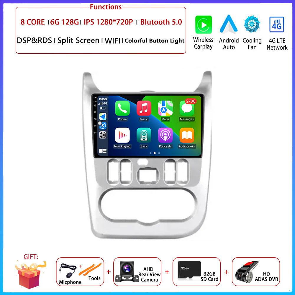 Android Carplay For Renault Logan 1 Sandero 2009 - 2015 For Lada Largus Car Radio Navigation GPS Multimedia Video Player