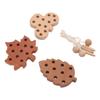 Threading Leaves Toys Set Wooden Thickened Recognition Educational Threading Game Toys Kit