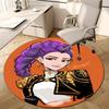 1pc KPop Demon Hunters RUMI6 Design Printed Area Round Carpet for Bedroom Living Room Home Decor Rugs Mat Non Slip Mat Rug for Bedside