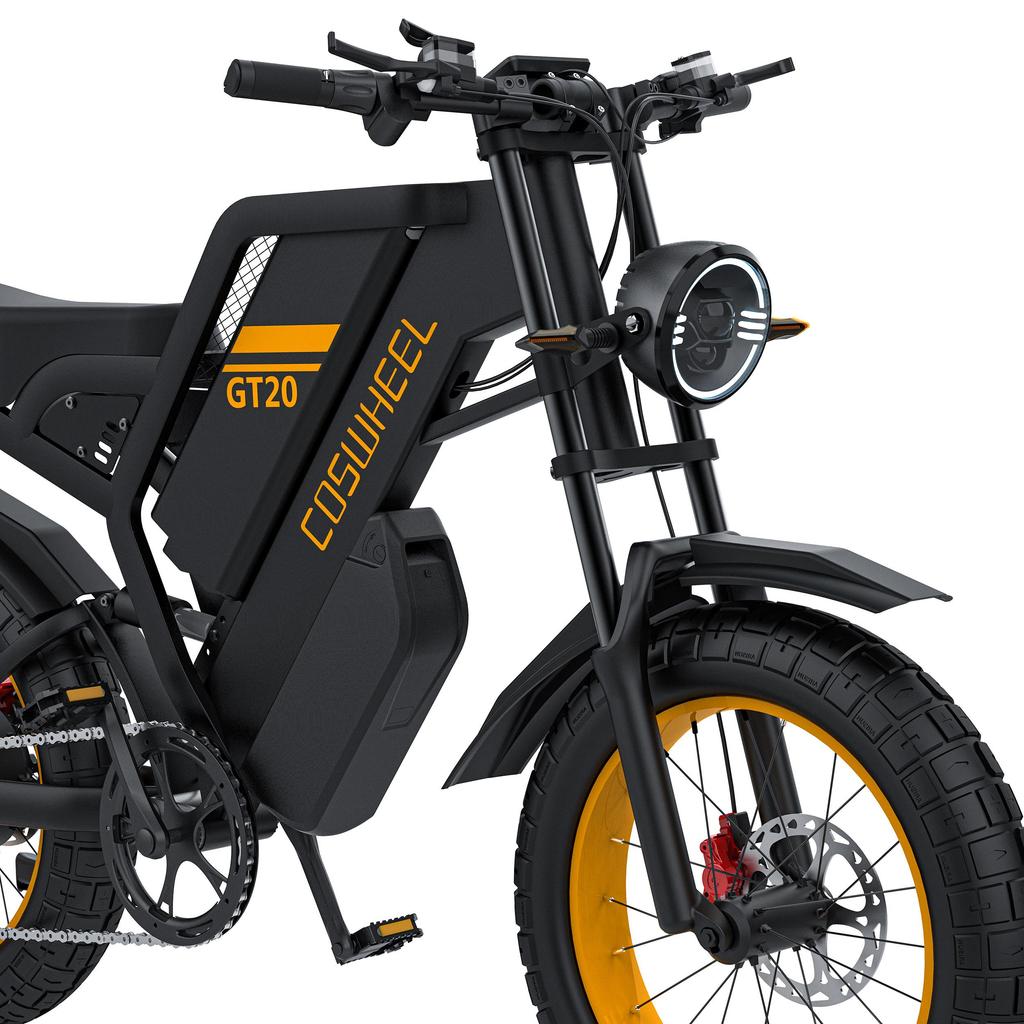 COSWHEEL GT20 Max Ebike 1500W 48V40AH Electric Motorcycle Max 145 Miles Fat Tire Mountain Electric Bike Adult Off-Road Bicycle