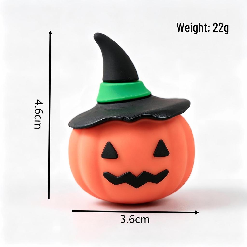 Halloween Miniature Decor: Pumpkin, Ghost & Spider Set