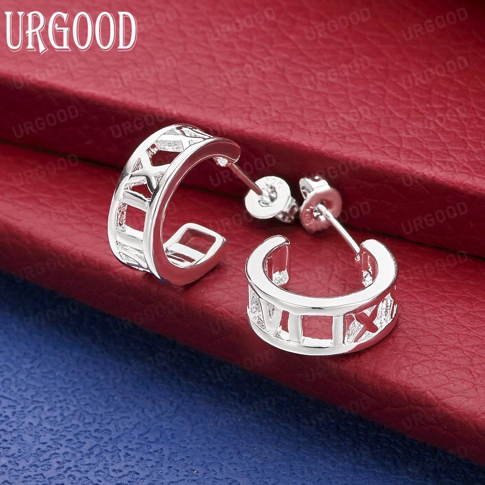 925 Sterling Silver Fashion Gift Piercing Earrings Charm Jewelry