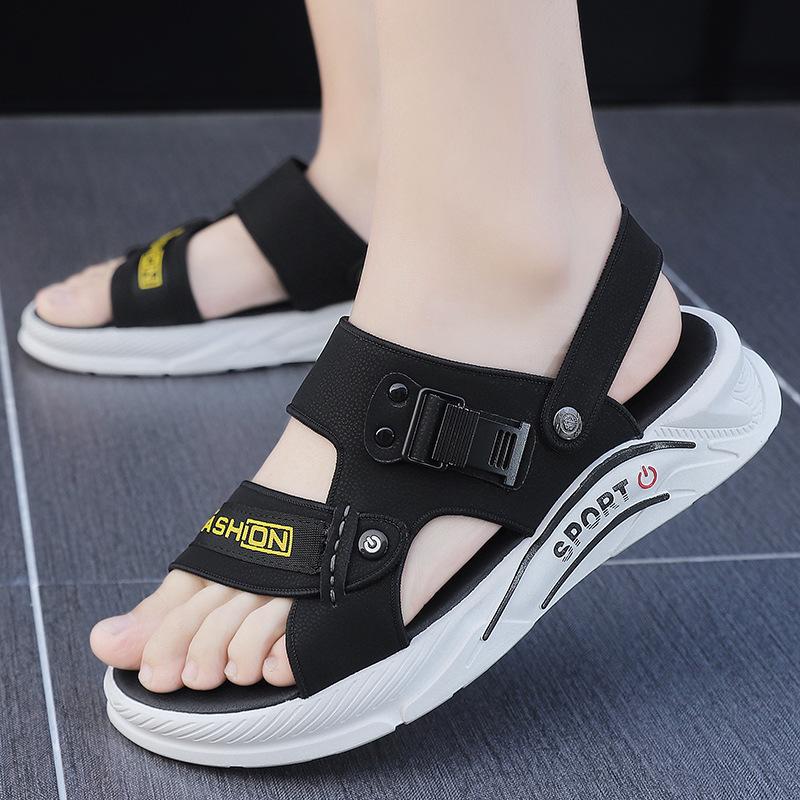 2025 summer outdoor sandals men's slippers beach shoes casual sandals dual-purpose indoor platform fashion men's slippers