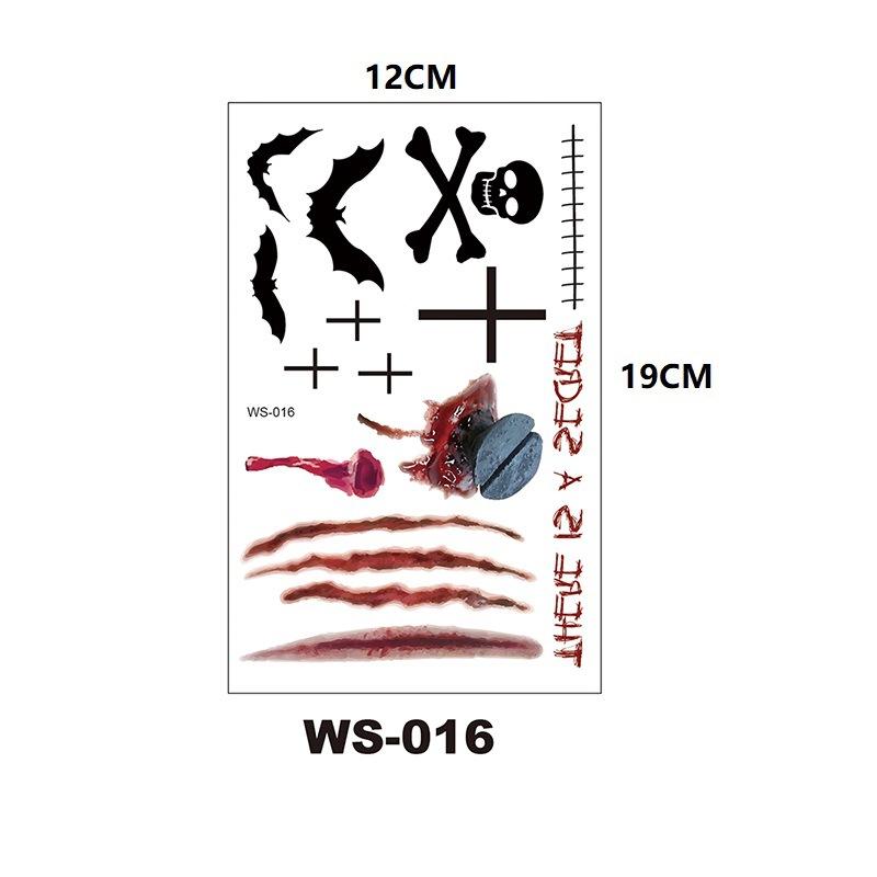 Halloween Spider Scar Funny Prank Simulation Temporary Disposable Tattoo Sticker