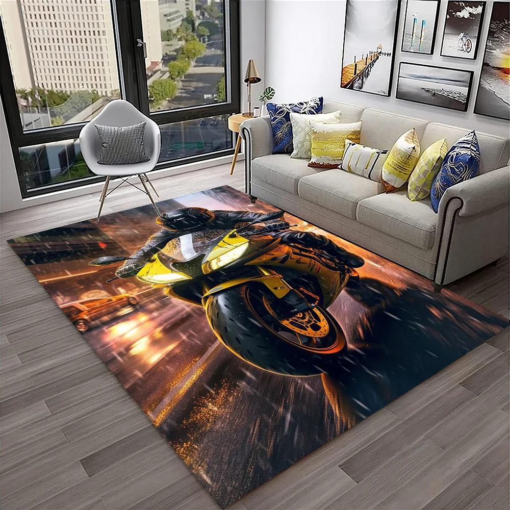 Off Road Motorrace Moto Tapijt Vloerkleed voor Huis Woonkamer Slaapkamer Bank Deurmat Decoratie, Kinder Speelkleed Antislip Vloerkleed