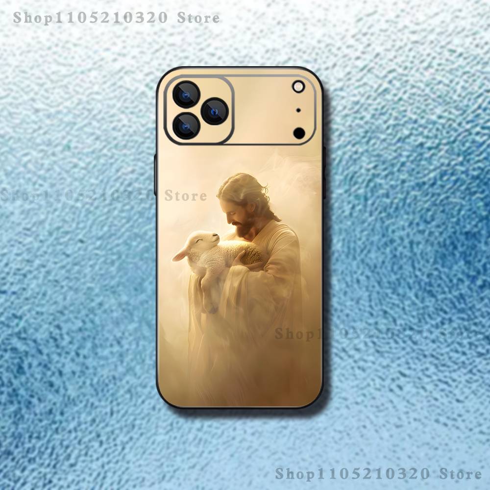 Belief Jesus Bible Phone Case For iPhone 17,16,15,14,13,12,11,Pro Max,XSX,,XR,SE,Mini,8,7,Soft Silicone Black Cover