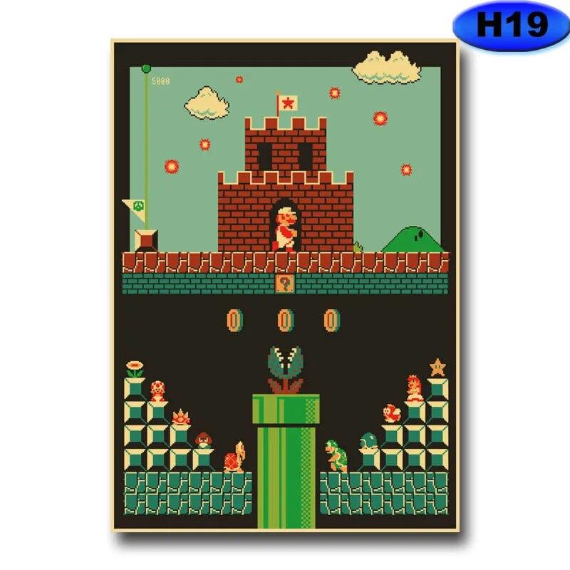 

Современное украшение для дома, живопись, HD принты, постеры с видеоиграми, крафт-бумага, винтажный плакат, настенная наклейка, декор для комнаты, бара, кафе 42x30cm