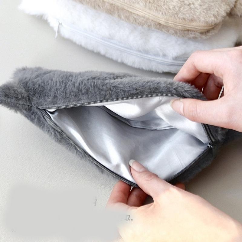 Plush Pencil Pouches School Office Stationeries Supply Bag Pen Box Pencil Case For Kids and Students Desktop Organizers