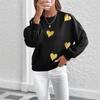 New Autumn Romantic and Sweet Style Loose Round-neck Long-sleeved Sweatshirt with Heart Print