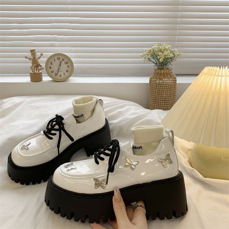 Fashion Fashion Retro Women Shoes Spring New Mary Jane Shoes Versatile British Style Women's Leather Shoes Non Slip Women Casual Shoe