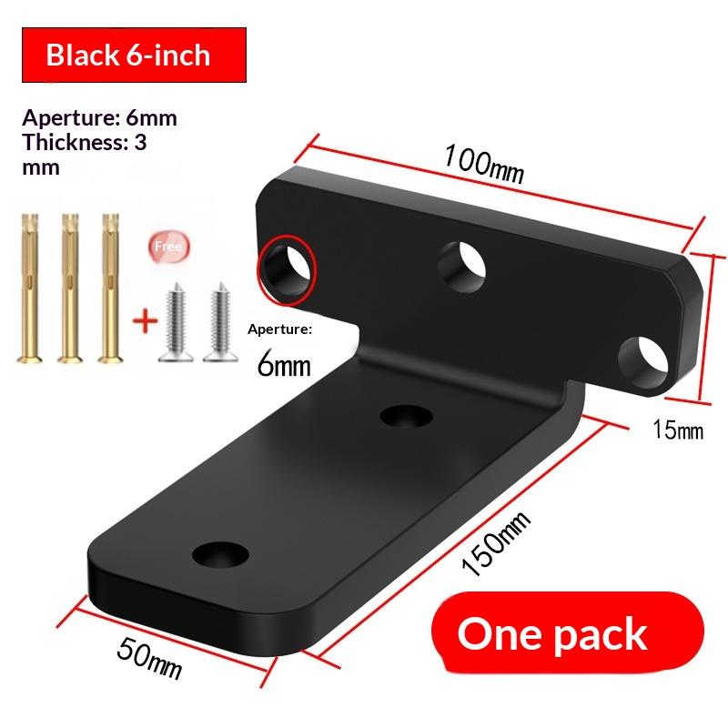 1 Set 6mm L-shape Partition Support Brackets Wall Mount Fixed Rack With Screw Heavy Duty Shelf Brackets Industrial Metal Bracket