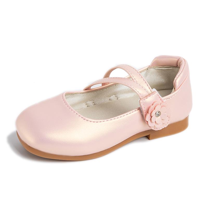 Girls Leather Shoes for Wedding Party Princess Kids Flats with Flowers Sweet Soft Classic Spring Autumn Children School Shoes