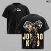 Adventure Anime T-shirt Kujo Jotaro Vintage Washed Tshirt Men's Unisex Clothing Short Sleeve Cotton Tees Tops