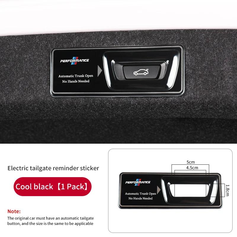 BAGI7 2026 Car Sticker Car Electric Tailgate Reminder Sticker Carbon Trunk Switch Cover For BMW X1 X2 X3 X4 X5 X6 X7 G05 G20 G30 6GT E