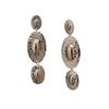 Medieval round flower fringed earrings European and American retro metal stud earrings temperament light luxury earrings women