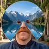 Acrylic Mirror Mask Photo Prop Visual Illusion Face Mask with Eye Holes Round