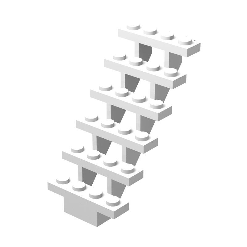 DomesticMOCSplicing Building Blocks Parts Compatible with LE-GO30134 7x4x6Stairs Building Scene 169