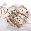 1pc Cherry Blossom Cat Branch Umbrella Automatic Open/Closed, Portable Folding Design, 8-Bone Iron Frame, Outdoor Umbrella, Festival Gift, Suitab