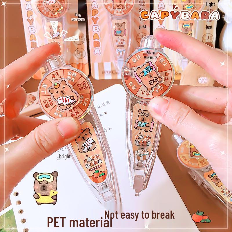Novelty Capybara Rotating Cartoon Correction Tape for Students