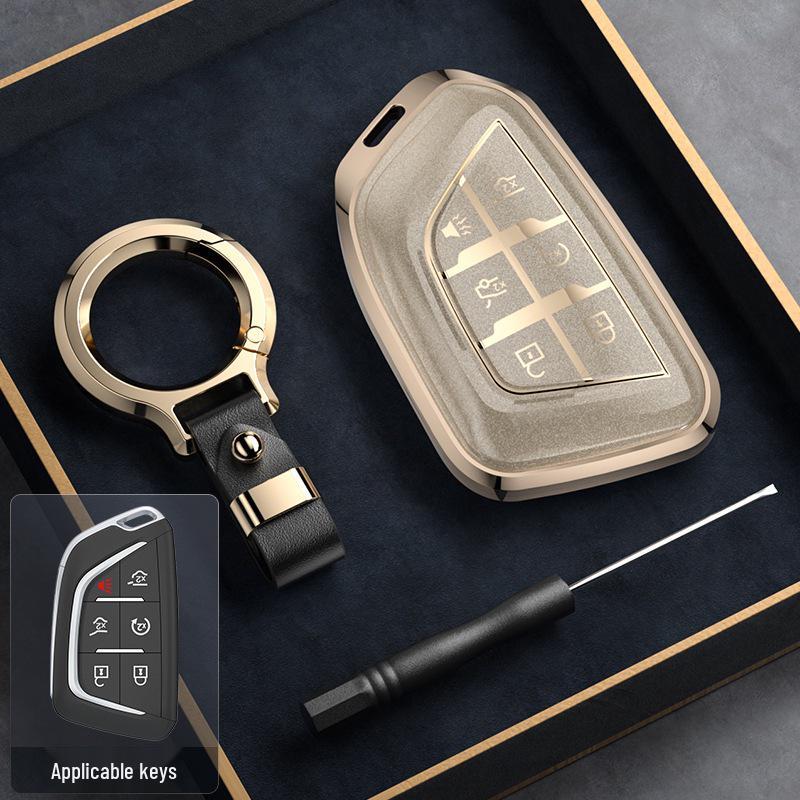 Cadillac Key Case for XT5, XT4, CT6, XT6, CT5, CT4 with Premium Aluminum Alloy Finish