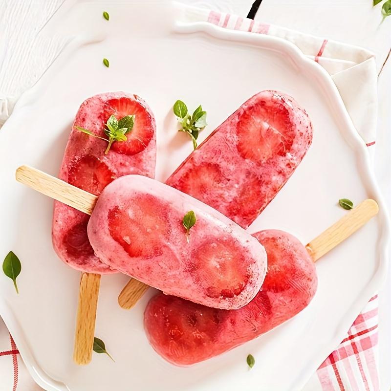 4pcs Multi Style Cartoon Silicone Ice Cream Molds, 3D DIY Easy Release Popsicle Maker with Free Sticks, Summer Homemade Ice Pop Tool for Kitchen