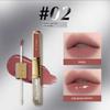 Official Aishilan Dual Mirror Beauty Lip Powder Cream Double-Ended Dual-Effect Matte and Glossy Whitening Lip Glaze for Commuting