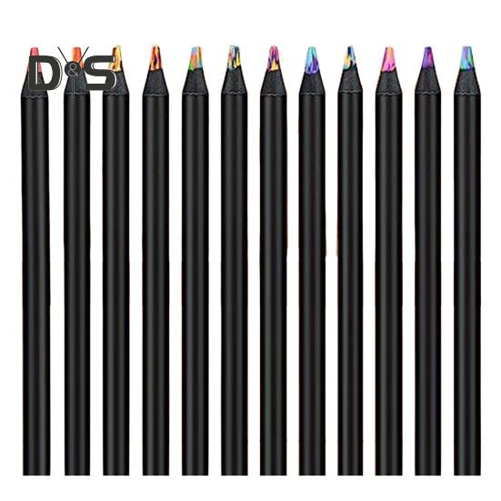 8/12Pcs Gradient Rainbow Pencil Set Kids Adults Giant Colored Pencils Artwork Coloring Sketching Pencil Art School Supplies