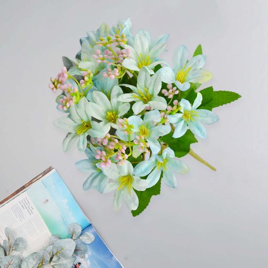 Artificial Flower 18 Forks Realistic Vivid Floral Arrangement Table Scene Artificial Flower